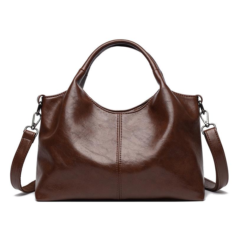 

Сумка женская новая легкая и простая для поездок на работу, большая вместительная на плечо, сумка-мессенджер, текстурированная мягкая кожаная сумочка