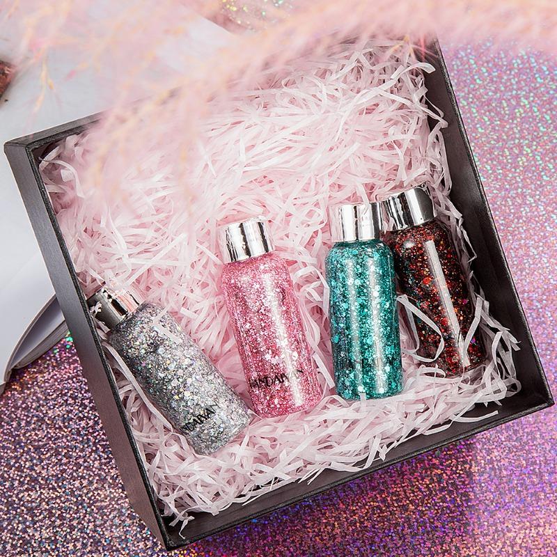 Glitter Eyeshadow Gel for Stage Makeup with Laser-style Large Glitter Sparkle Effect