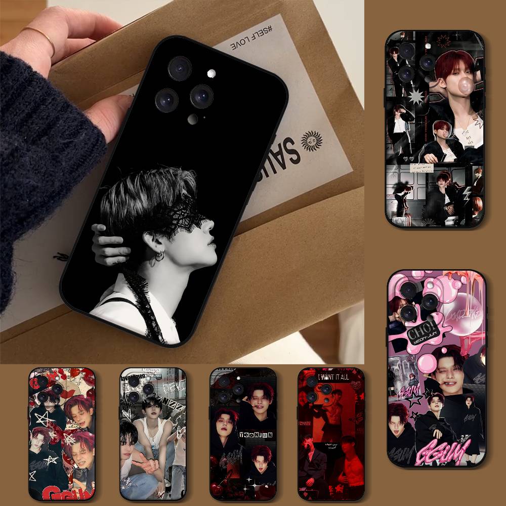 Singer Y-Yeonjun Phone Case For IPhone 1716 15 14 13 Pro Max 11 12 Mini X Xs XR Black Silicone Cover