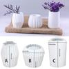 1PC Cylindrical Vase Resin Silicone Mold DIY Striped Flower Pot Candle Holder Plaster Candle Cup Handmade Mold Making Reusable