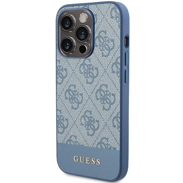 Guess Guhcp15Lg4Glbl Iphone 15 Pro 6.1 Niebieski/Blue Hardcase 4G Stripe Collection