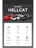 1:24 Hellcat Challenger Alloy Sports Car Model with Sound, Light, Pull-Back, and Openable Doors.