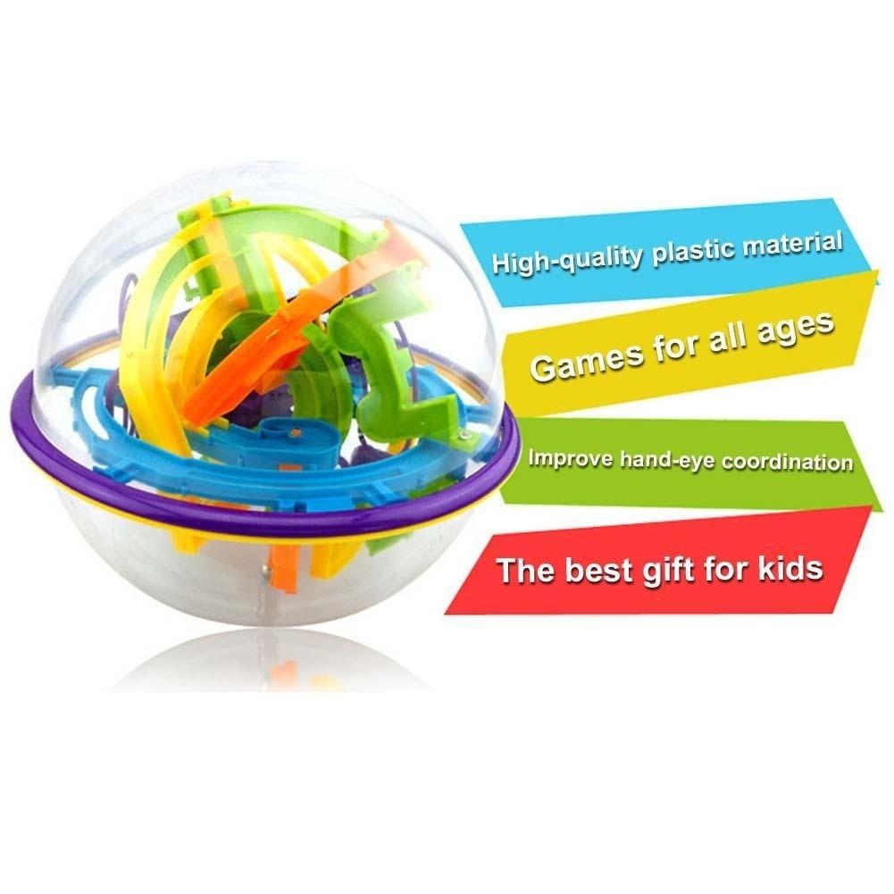 100-trinns 3D-ball med gave Pedagogiske leker Puslespill Balanse Logic Ability Spill for barn Voksne