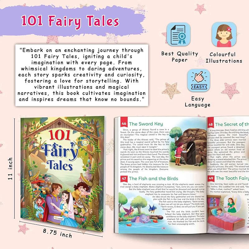 Fairy Tales book for kids (Ages ) (Paperback) : Educational story book, Fairy tale story book, Learning Fairy Tales, Classics storybooks.