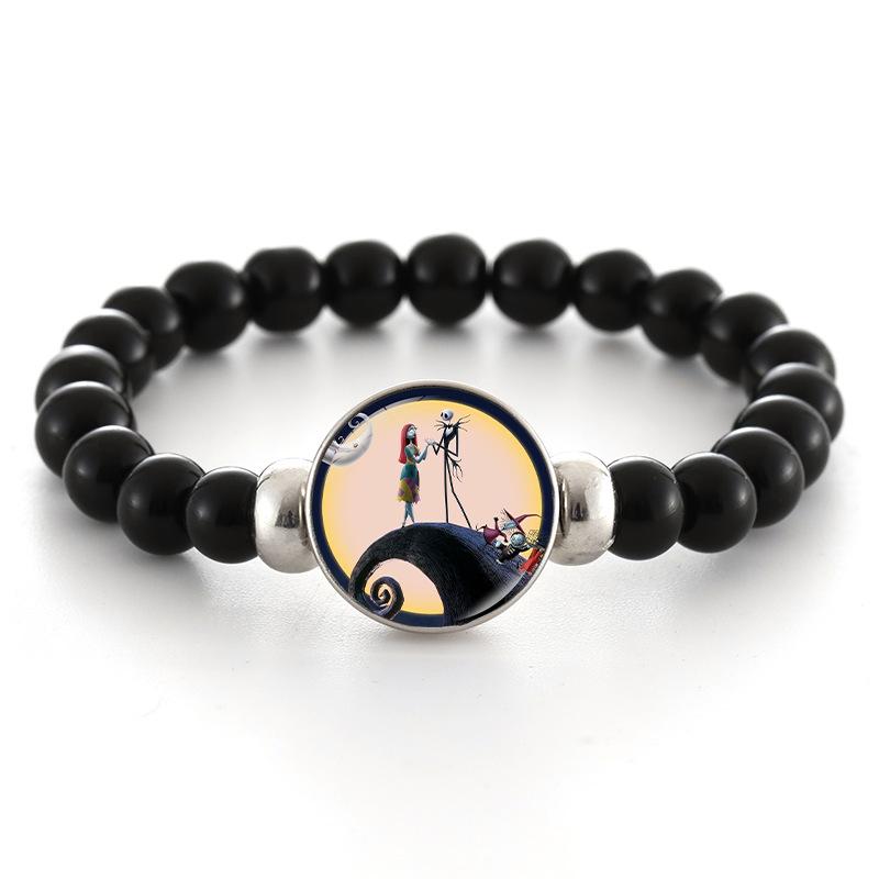 New Christmas Night Anime Snap Bracelet - Elastic Beaded Hand Jewelry