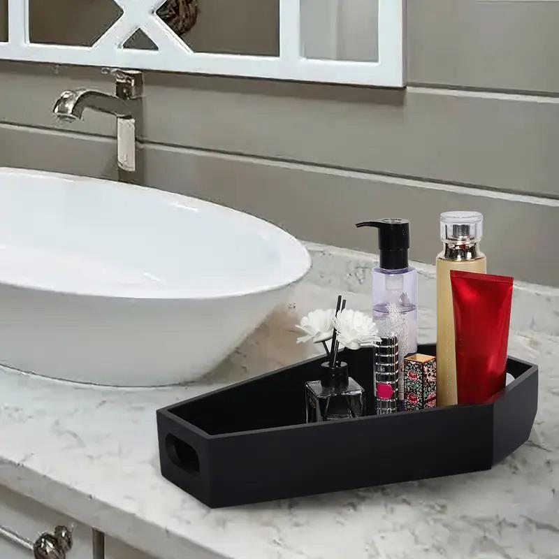 Gothic Coffin-Shaped Wooden Storage Box Black Coffin Makeup Organizer Tray Cosmetic Holder Home Office Decor Halloween