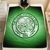 Celtic Football Club Emblem,pattern Flannel Blanket, High Quality Comfortable for All Seasons, Home Decor, Warmth and Comfort, Perfect for Gifts.