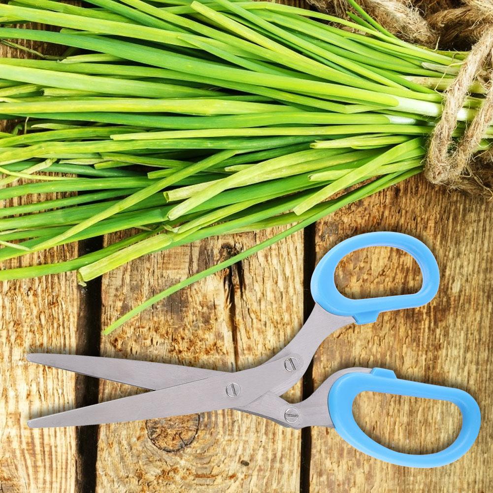 Stainless Steel 5 Layers Kitchen Scissors Scallion Sushi Shredded Tool(Yellow)
