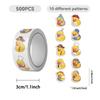 500 Pieces Per Roll - Cartoon Rubber Little Yellow Duck Waterproof Decorative Phone Case Luggage PVC Roll Sticker