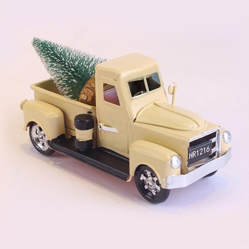 2022 Farmhouse Truck Floral Arrangement Decor Vintage Truck Resin Trucks Planter Antique Rustic Car Desktop Decoration