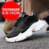 Men'S Hidden Height Increasing Sneakers 6-10cm Elevator Shoes Chunky Platform Walking Shoes Comfortable Leather Fashion Sneakers