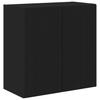 Wall Mounted TV Cabinet Black 59.5 X 31 X 60 Cm Particleboard