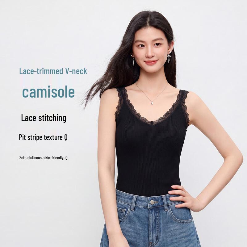 FivePlus Women s V-Neck Knitted Camisole Tank Top F