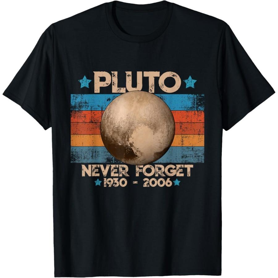 Винтажная футболка Never Forget Pluto Funny Retro Astronomy Space S