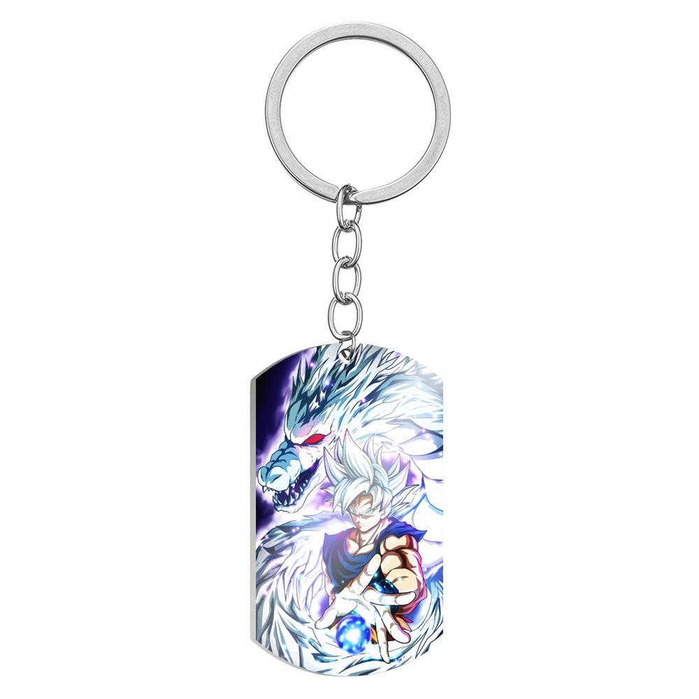 Anime Dragon Ball Son Goku Character Super Saiyan Cartoon Keychain Pendant Backpack Decoration Holiday Gift