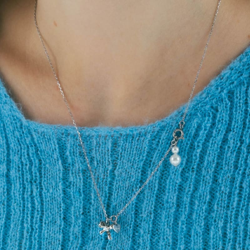Pearlymore Daily Ribbon necklace_PM24N009WT
