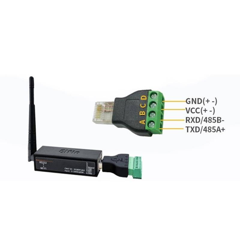 Ethernet Server Module Tiny Size Serial Port RS232 to WiFi TCP IP Transfer Converter Support DHCP DNS Modbus UDPBOOTP