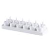 Set mit 12 wiederaufladbaren LED-Kerzen, flackernd, ohne Flamme, Teelicht, elektrische Lampe, wachsfrei, Valentinstag, Zuhause, Hochzeit, Weihnachten, Tischdekoration