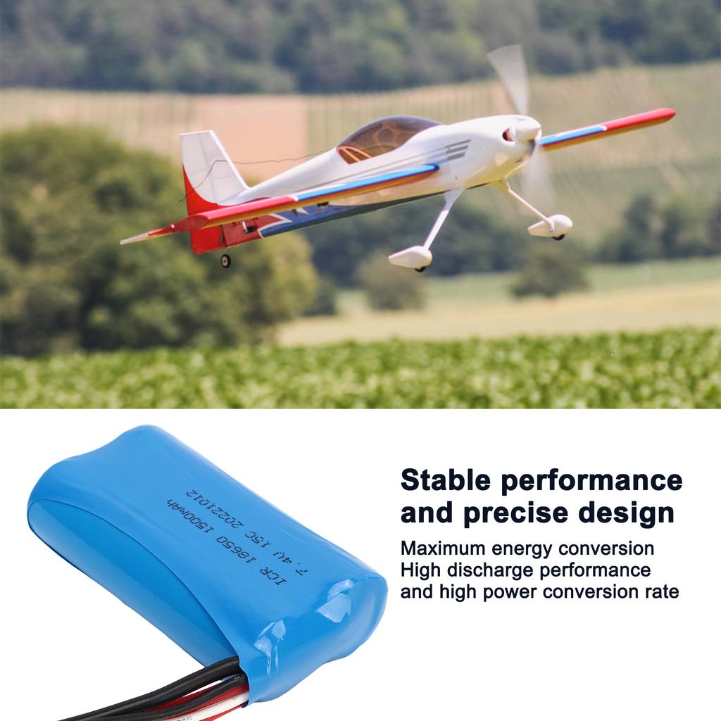 7.4V 1500MAH 15C Lithium Battery T Plug Rechargeable High Discharge RC Li Ion Battery for Syma 822 T39 T40 F39 F49