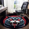 1pc Bloodthirsty Feline Office Round Area Rug, Under Office Chairs Bedroom Living Room Home Decor, Room Deco, Available in Various Sizes