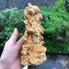 wood carving Kowloon Guanyin Buddha Statue Chinese Buddhist figures Home Living Room Office Wealth Luck Feng Shui Decor statue