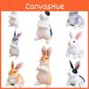 Adorable Plush Brown And White Bunny Toy For Cuddling And Snuggling, 24cm