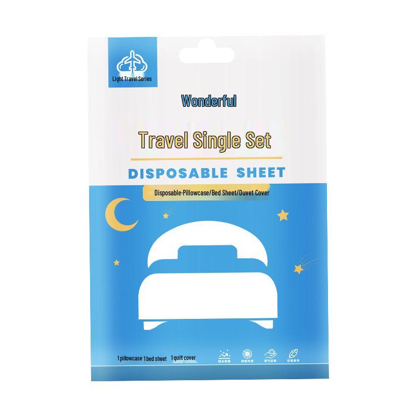 Odporny na podróże jednorazowy 4-częściowy zestaw pościeli: Prześcieradło włókninowe, Poszwa na kołdrę, Kołdra pyłoszczelna dla hoteli, Rozmiar podwójny