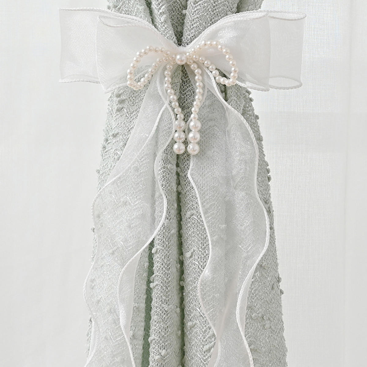 

Lace Bow Curtain Tiebacks Elegant Clips Stylish Window Curtain Holders with Buckle Straps Boho Home Decor Accessories for Drapes Sheer Curtains розовый