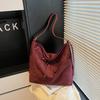 Suede bag women's large-capacity new autumn and winter versatile shoulder messenger bag commuter tote bag