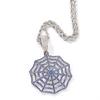 3A Zircon Spider Web Pendant Necklace, European American Cross-border Unique Mesh Design Short Trendy Statement Jewelry