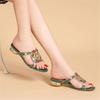Women Fashion Sweet Purple Crystal Square Heel Sandal Shoes Lady Casual Comfort Summer Plus Size Sexy Sandals Ab620