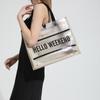 Large Capacity Tote Bag Summer New Fashion Shopping Bag Niche Design Letter Handbag Student Class Bag