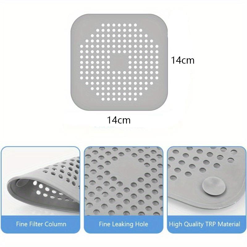 3Pcs Silicone Floor Drain Toilet Shower Sewer Filter Bathroom Shower Floor Drain Kitchen Sink Anti Blockage Strainer Hair Filter