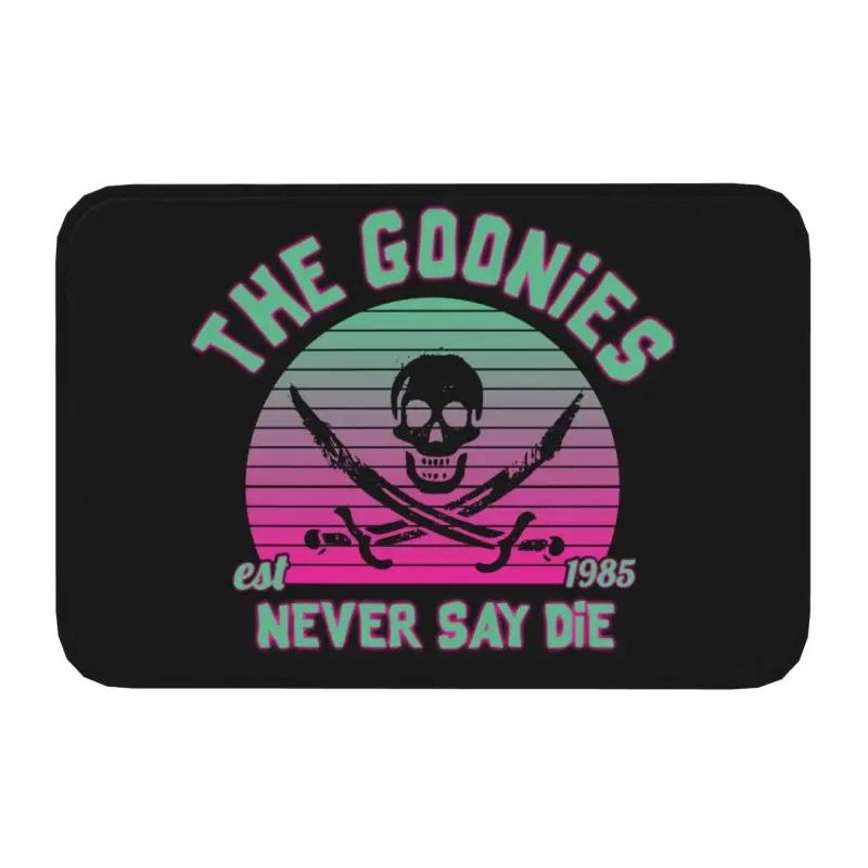 The Goonies Logo Doormat Non-Slip Entrance Kitchen Door Floor Mats Never Say Die Sloth Chunk Fratelli Skull Pirate  Carpet Rug