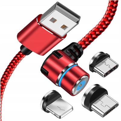 3-in-1 Magnetic Cable 2M For iPhone Type-C Micro USB Koanni