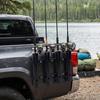 4 Slot Fishing Rod Mounting Brackets Adjustable Fishing Poles Rack With Storage Space For Truck Canoes Dock Or Pontoons