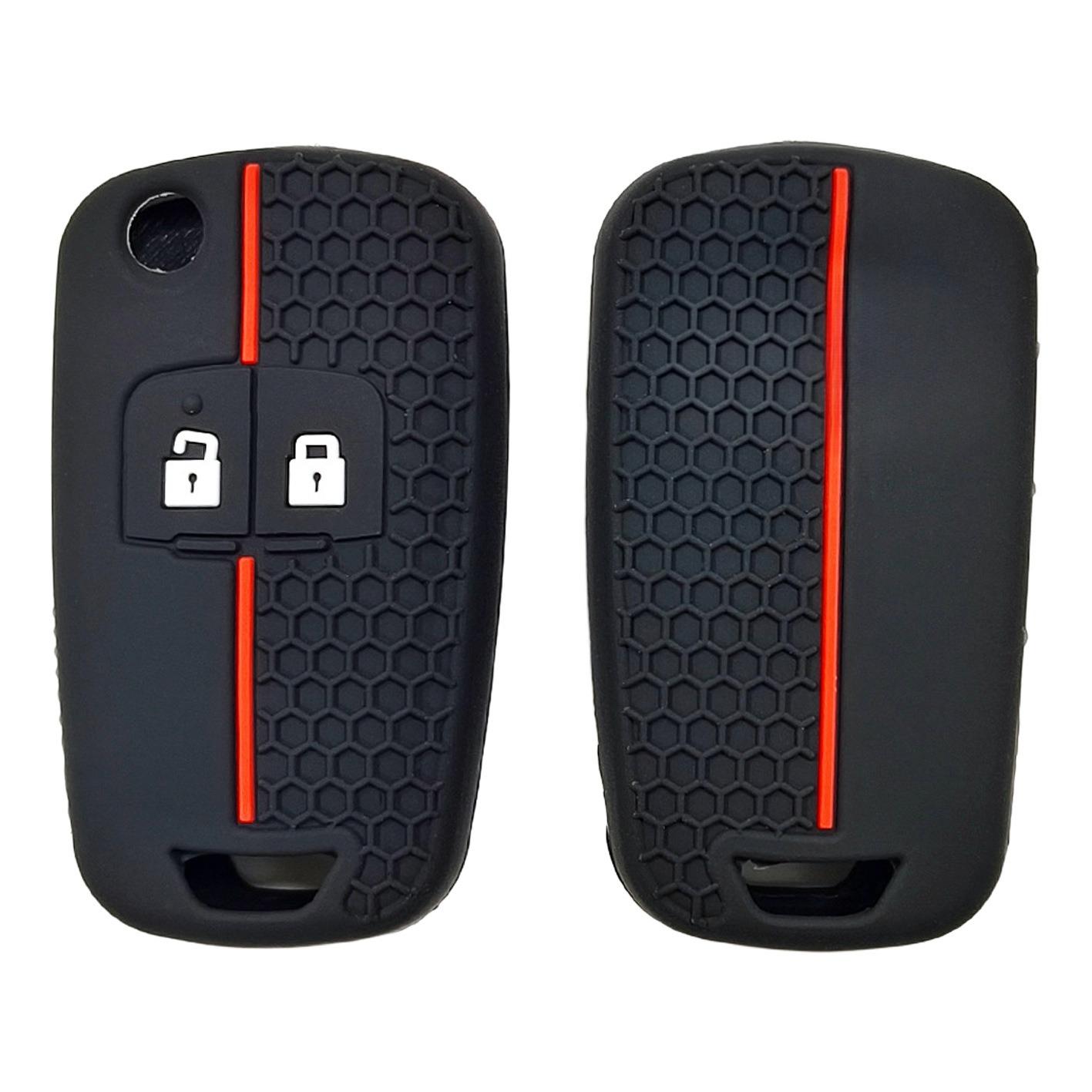 

Rubber Car Key Fob Cover Silicone Protector Case for Chevrolet Cruze Aveo Malibu Cruze Spark Sail 2 Buttons Flip Key Accessories чорний