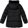Skechers Colorful Casual Series Comfortable Warm Mid-Length Down Jacket Women Outerwear Carbon-Black L423W097-0018