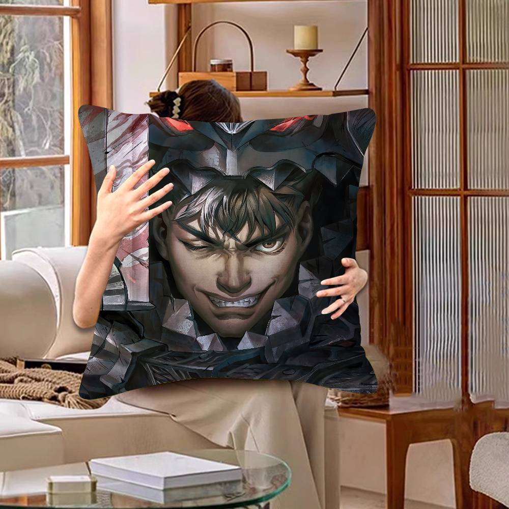 Anime Berserk Cushion Cover Car Throw Pillow Case For Sofa Car Christmas Gift 40X40Cm 45X45Cm