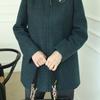 Shiz Madam Wool Cashmere Knit Neck Suit Padding Coat J31609