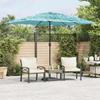 Blue Sun Umbrella with Steel Pole 300 X 200 X 250 Cm
