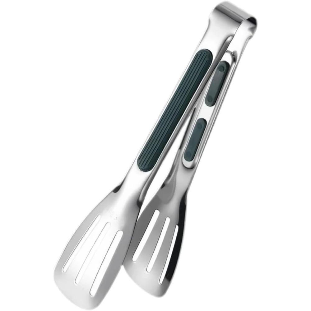 Food Clamps Stainless Steel Clamps with Heat Resistant Handle for Frying Steak Bread Grill Food Vegetable Clamps Cooking Tongs