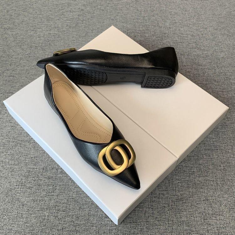 Pointed female summer shallow mouth flat-soled ladyshoes night breeze gentle shoes fairy shoes