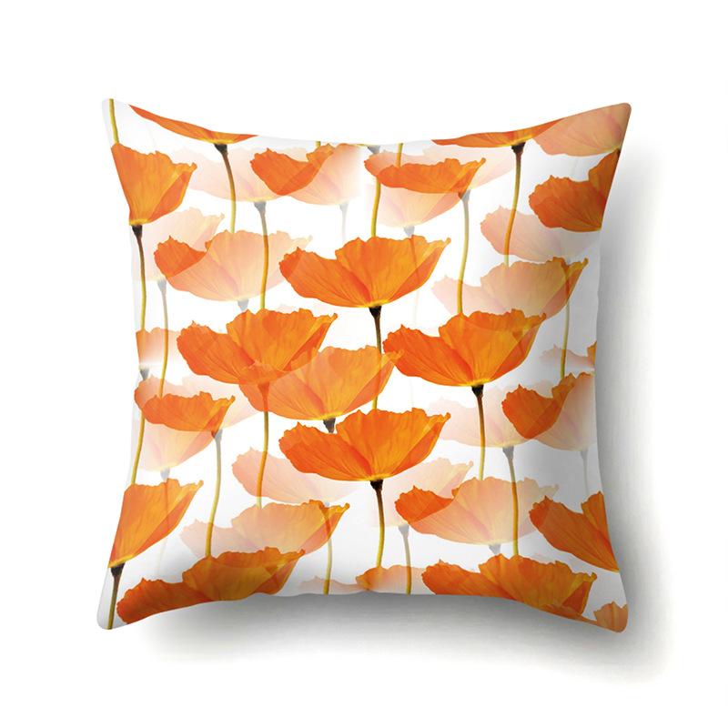 Polyester Kissenbezug Dekorative Blumen Haus Pflanze Druck Kissenbezug Lendenkissen Sofa Kissenbezug