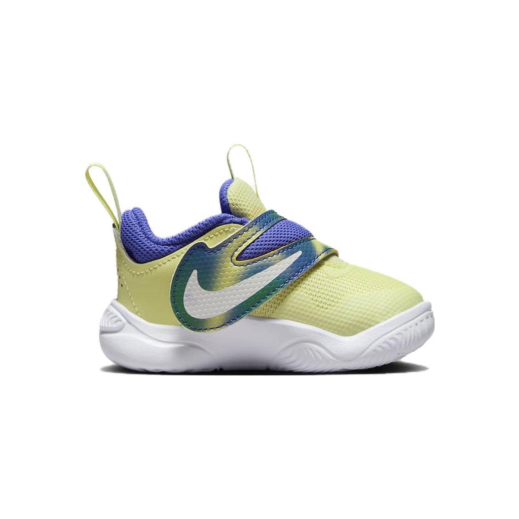 Nike Team Hustle D11 SE TD Luminous Green Ultramarine Sneakers dla niemowląt Średnio-Miękki-Różowy Stadionowo-Zielony Jasno-Ultramarynowy FN6678-300