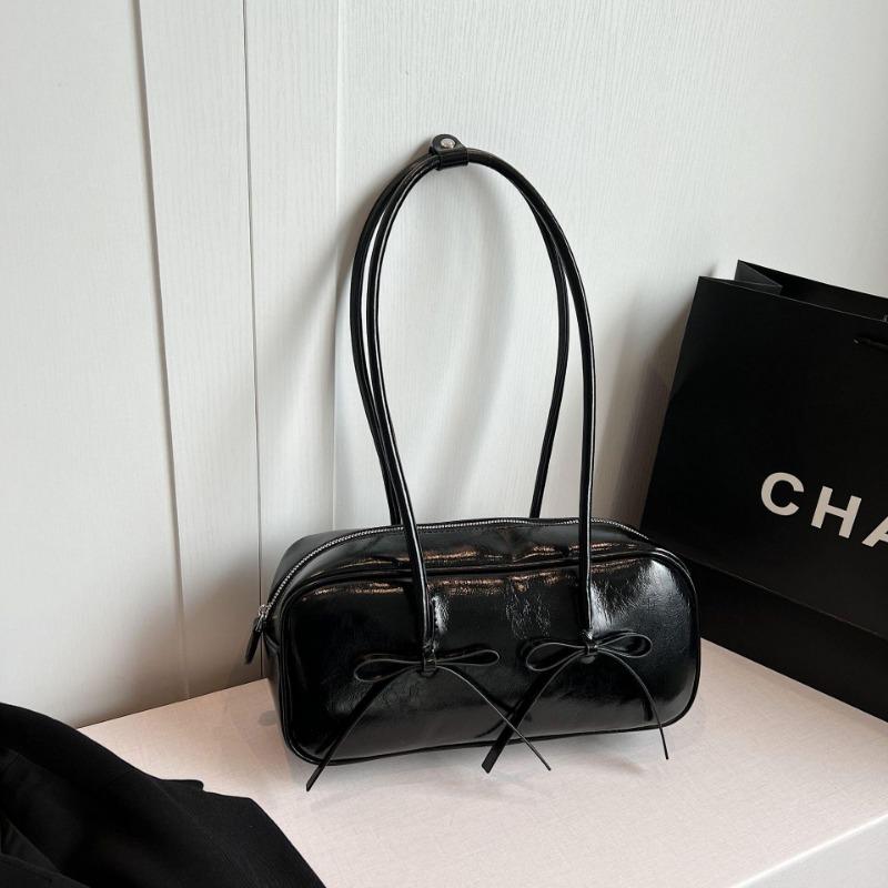 

Сумка женская на одно плечо с бантом маленькая модная сумка подмышкой чёрный