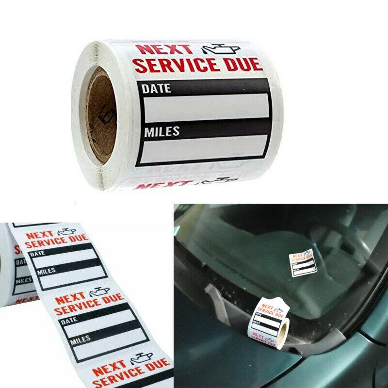 100pcs Oil Change Service Reminder Sticker Decal Stickers