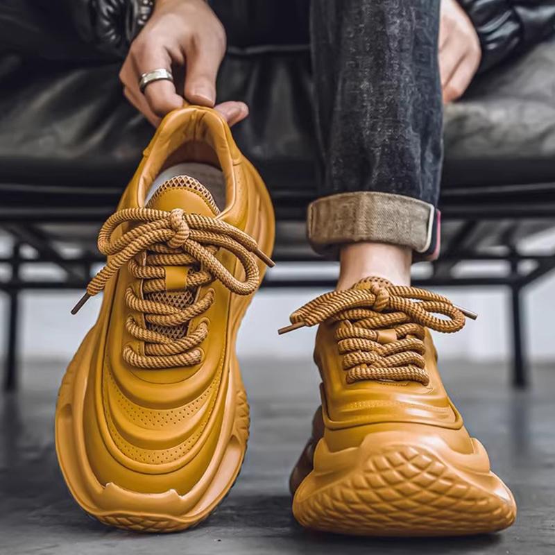 Autumn big-toed and wide-footed sneakers running daddy shoes platform soles