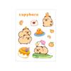 10Pcs Cute Cartoon Capibala Print Stickers Notebooks Water Bottles Suitcases Kid Stickers Decorative Roll Sticker Seal Sticker
