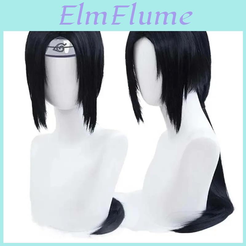 Uchiha Cosplay Anime Itachi Wig Itachi Uchiha Long Straight Black Heat Resistant Synthetic Hair Cosplay Wigs
